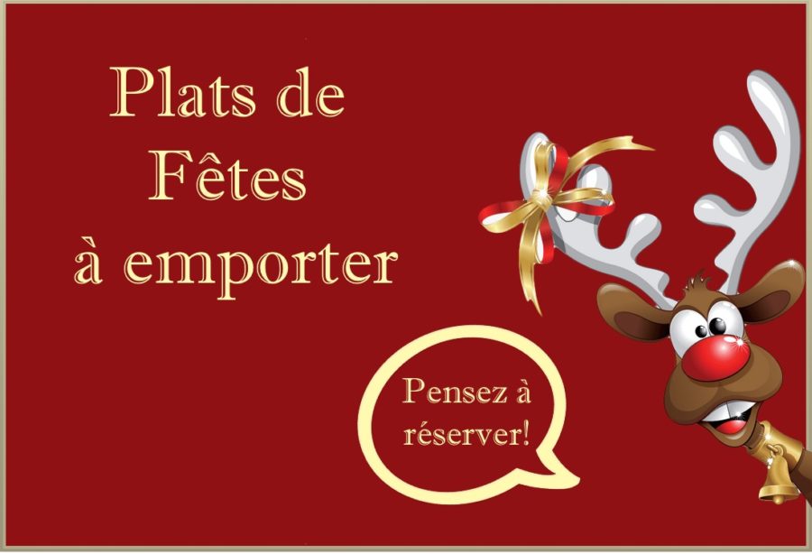 Plats à emporter pour les fêtes de fin d’année!